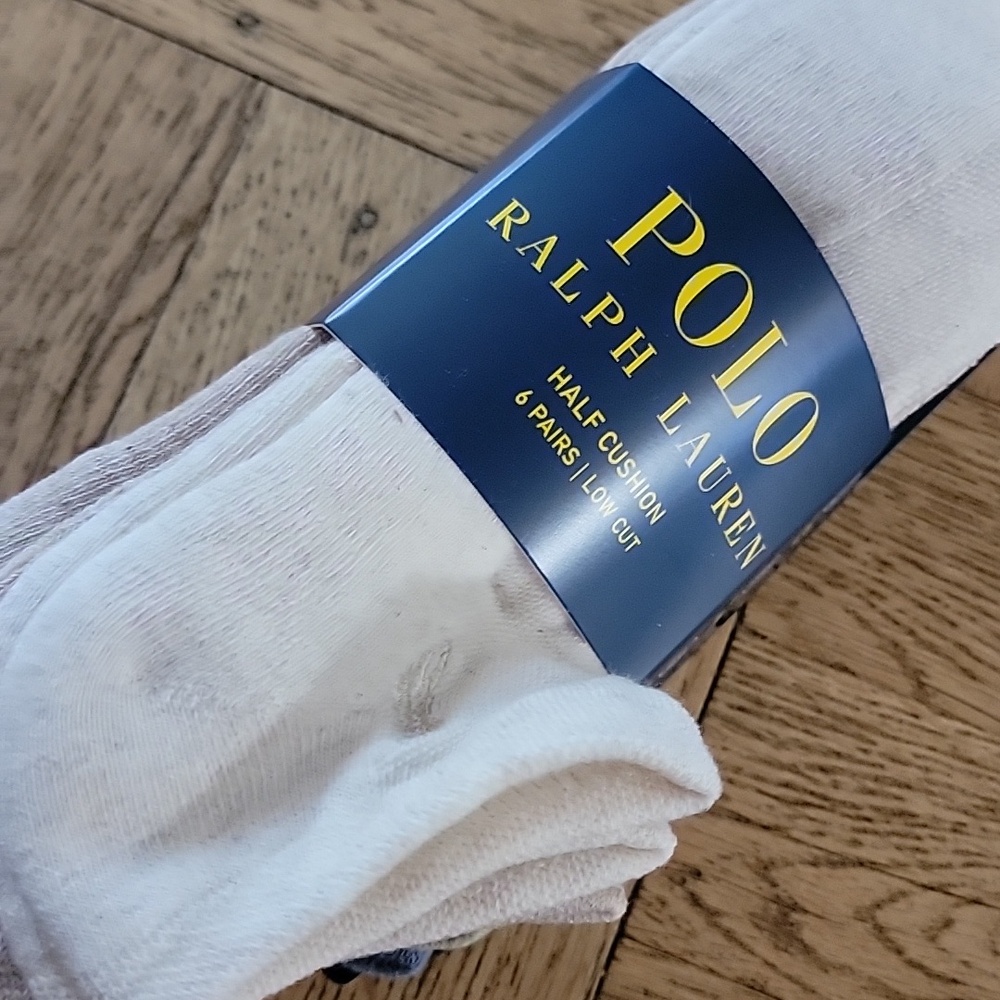 POLO RALPH LAUREN/6-PAIRS/LOW-CUT SOCKS